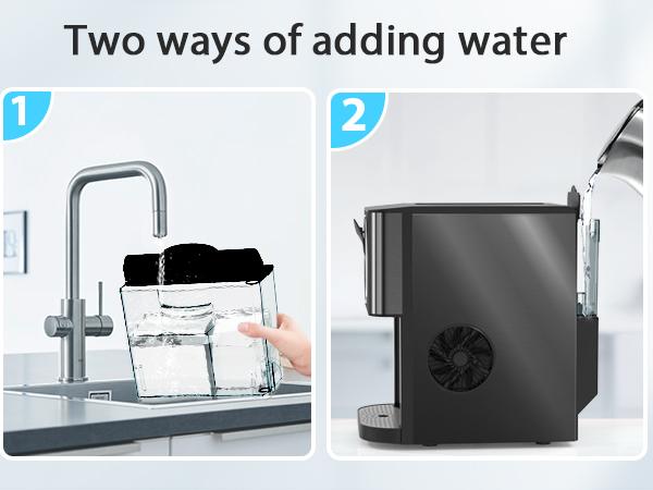 Antarctic Star Nugget Ice Maker,44 Lbs/24H,Countertop Ice Maker with Soft Chewable Ice,OneClick Operation,Make ice in 15mins,Auto-Cleaning, Self Dispensing ice Pellet ,Ice Full Indicator,Selfcleaning,For Home/Kitchen/Office/Party/Bar