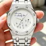 Men's Casual Stainless Steel Round Dial Quartz Watch with Graffiti Number Pattern, Vintage Fashion High-End Men's Watch, Casual Trendy Wristwatch, Fashion Wristwatches, Trendy Gift Ideas