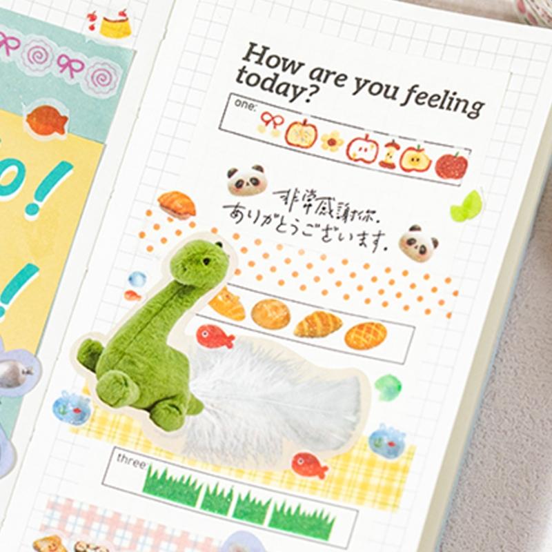 Fruit & Food Pattern Washi Tape, 5 Rolls Decorative Tape, DIY Decorative Sticker for Scrapbooking, Journaling, Gift Wrapping