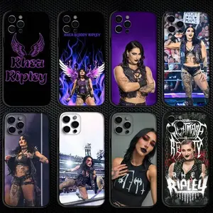 R-Rhea Ripley Phone Case For iPhone 17 Promax 16 15 14 13 12 11 Pro Max 17Air Plus & Samsung Galaxy S26 Ultra S25 S24 S23 S22 S21 FE Plus - For Fans Gift Anti-Fall Silicone Smartphone Shockproof Sof Protective Black Back Cover