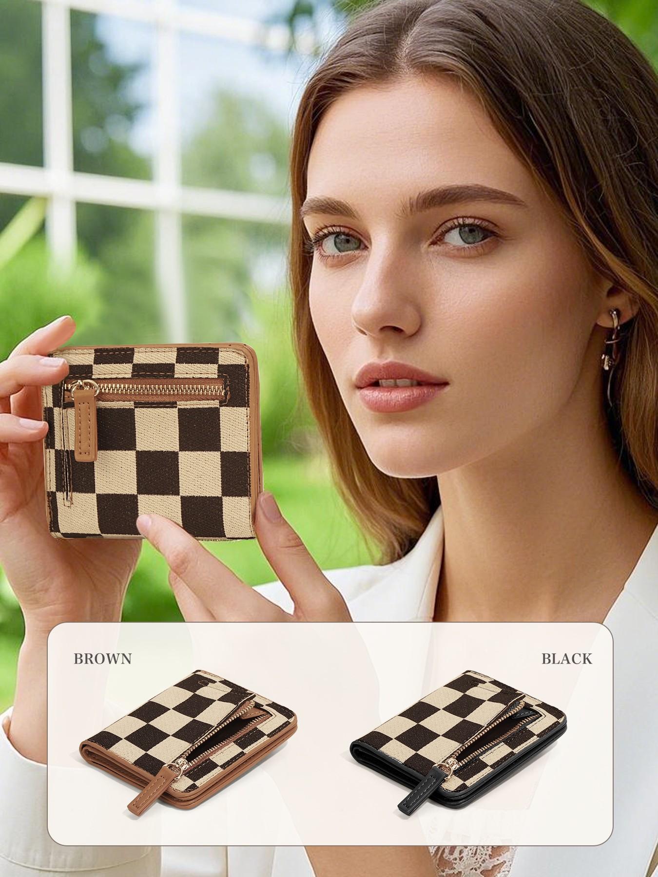 Women's Minimalist, Casual Versatile Zipper Card Holder, Trendy All-match Wallet for Daily Use, Fashionable Card Holder