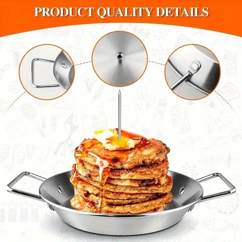 Stainless Steel BBQ Grill Set, Includes 3 Detachable Skewers and 2 Cleaning Brushes, Ideal for Home Kitchen, Outdoor Grilling, Family Activities