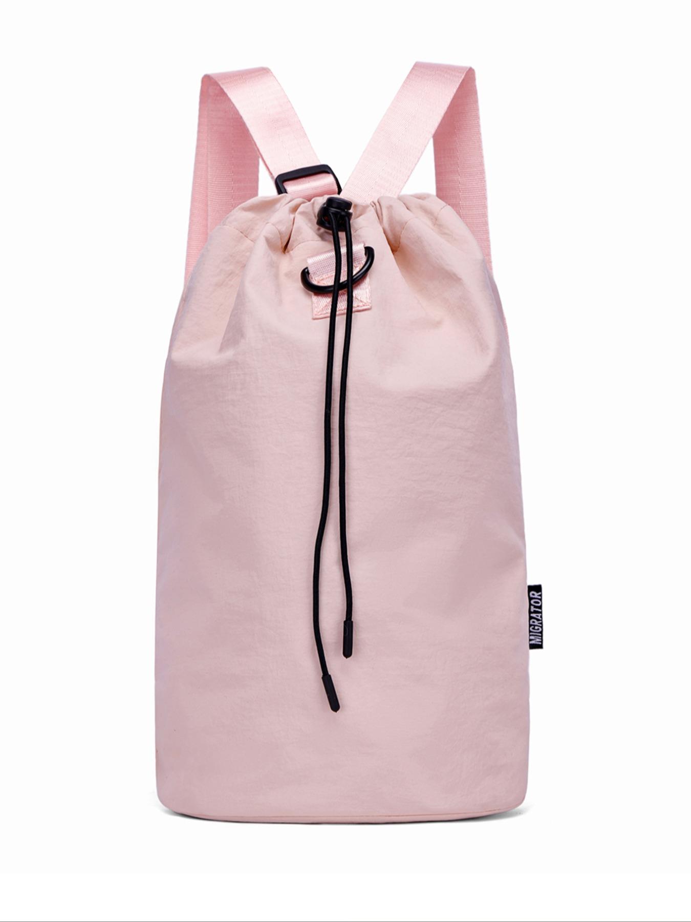 Multifunctional Drawstring Bucket Bag, Casual Commute Crossbody, Lightweight Nylon, Outdoor Versatile Shoulder Bag, Durable Anti-Scratch Fabric