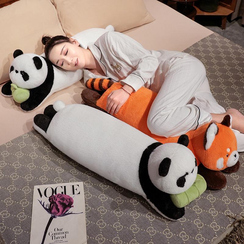 Kawaii Panda Red Panda Long Throw Pillow Soft Soothing Huggable Pillow Back Pillow Nice Sleeping Companion Cute Room Decor