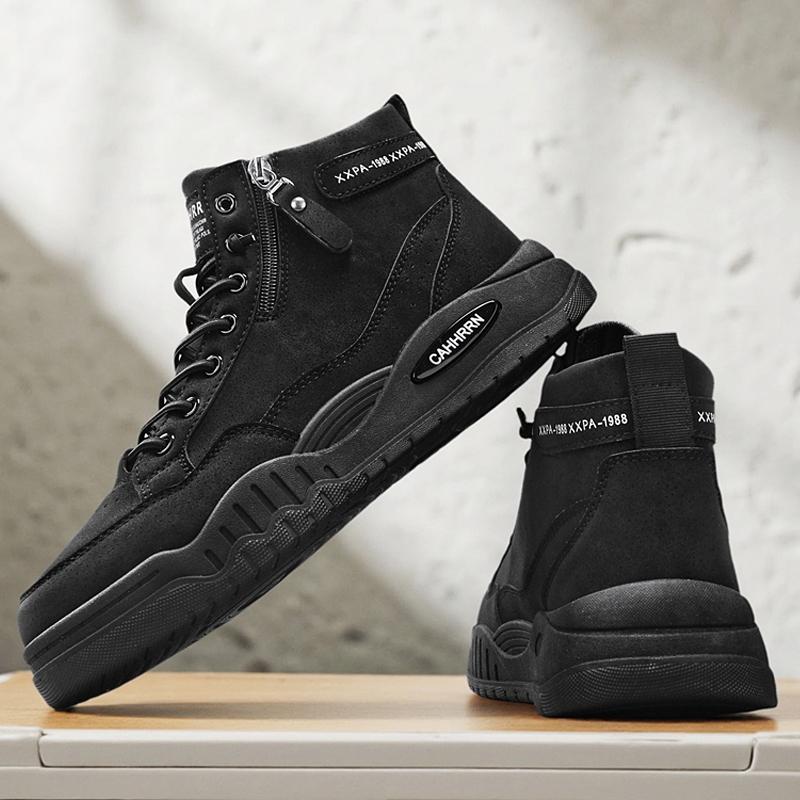 New Men's Fall Winter Side Zipper One-Step Comfort Casual Sports