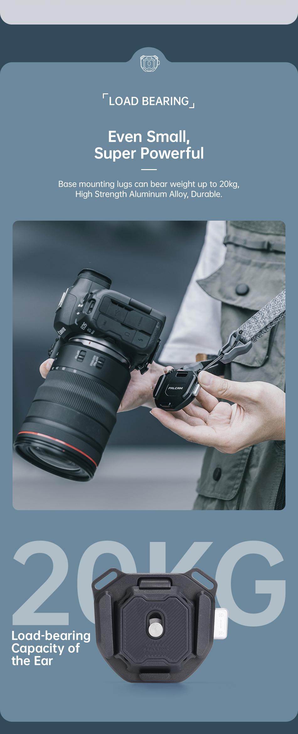 Ulanzi x Falcam F38 Quick Release System for Backpack & Shoulder Strap, upgraded Backpack Clip Kit, Shoulder Strap Mount for Gopro Sony Canon Nikon DSLR Camera Cage Quick Release Kit Base Arca-Swiss