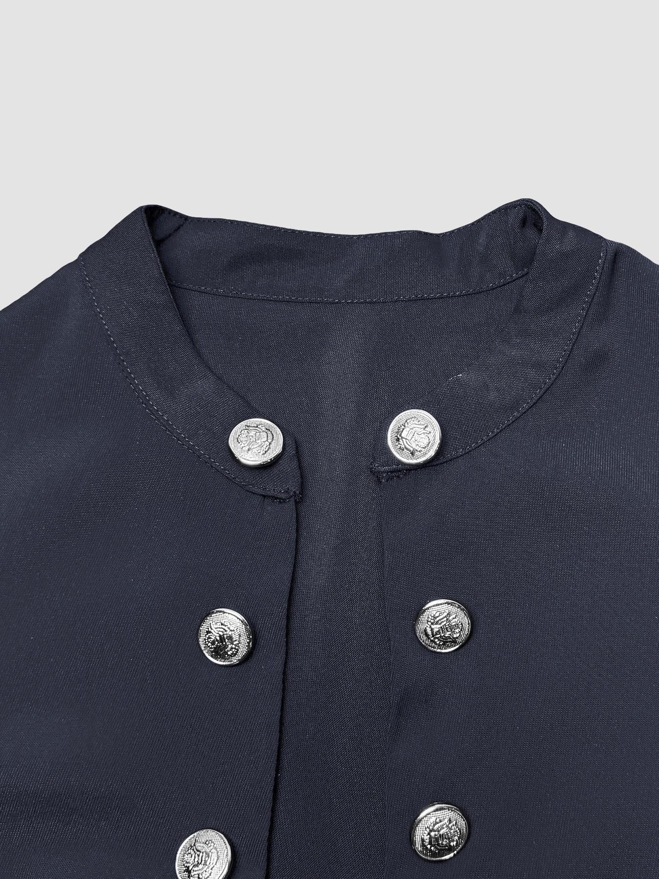 Women's Fashion Casual Double Button Blazer Jacket Coat, Stylish Outerwear for Ladies, Perfect for Daily Wear & Office Use