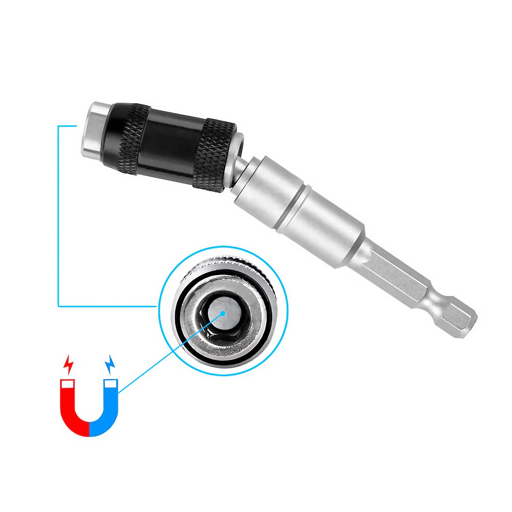 Hex Key Driver Quick-Change Extension: Locking Adapter for Drills & Screwdrivers. Perfect for DIY, Home Repair & Holiday Setups. Reach Tight Spaces with Durable Steel Bit Holder. Fits Multiple Driver Bits. Upgrade Your Toolbox!