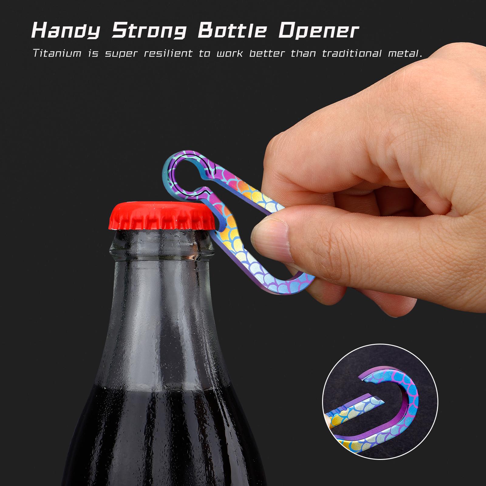 PJYTAC Titanium Keychain Carabiner for Keys Titanium Key Clip Key Rings Heavy Duty Split Keyrings Titanium