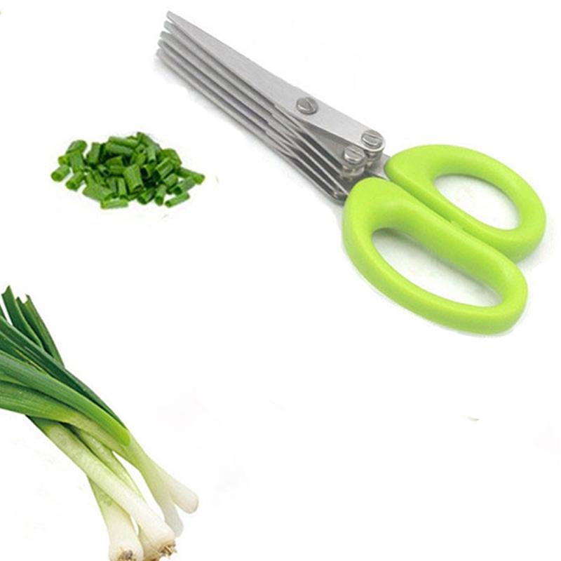 Stainless Steel Five-Layer Multi-Functional Spice Kitchen Scissors, Kitchen Shears, Durable Stainless Steel Design, Ideal for Cooking & Food Prep