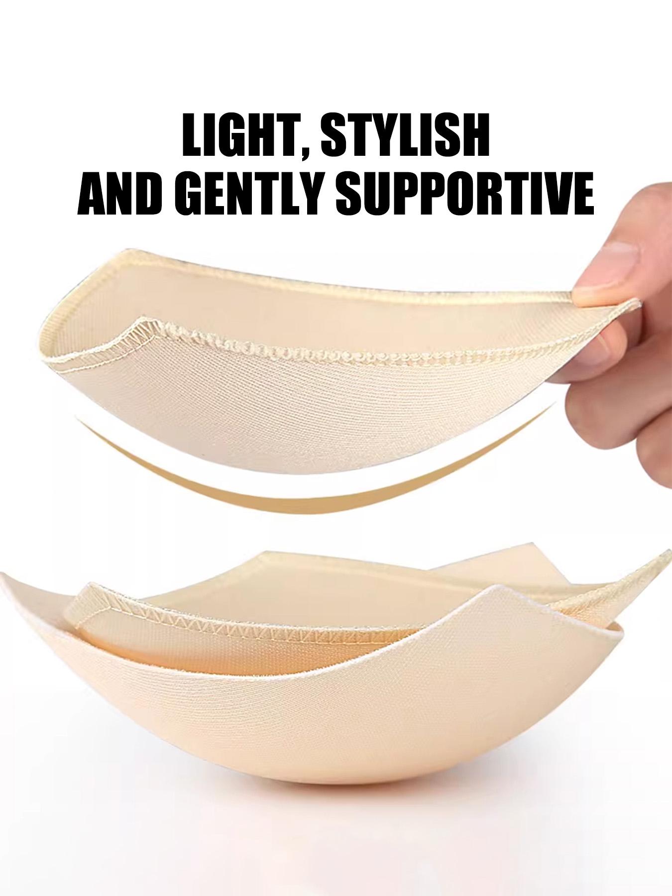 8 pieces of women's triangular underwire pads, insertable padding, featuring a seamless sponge pad for sports use and a multi-functional bra, soft and comfortable underwear padding accessories.