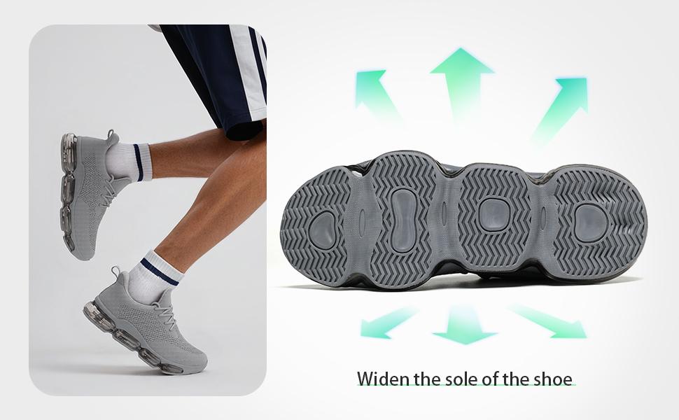 Mens Walking Shoes Lightweight Breathable Non Slip Air Running Shoes Workout Casual Comfortable Fashion Tennis Sneakers White