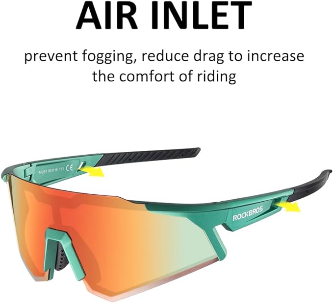 ROCKBROS Polarized Sunglasses for Men Women UV Protection Cycling Sunglasses Sport Glasses