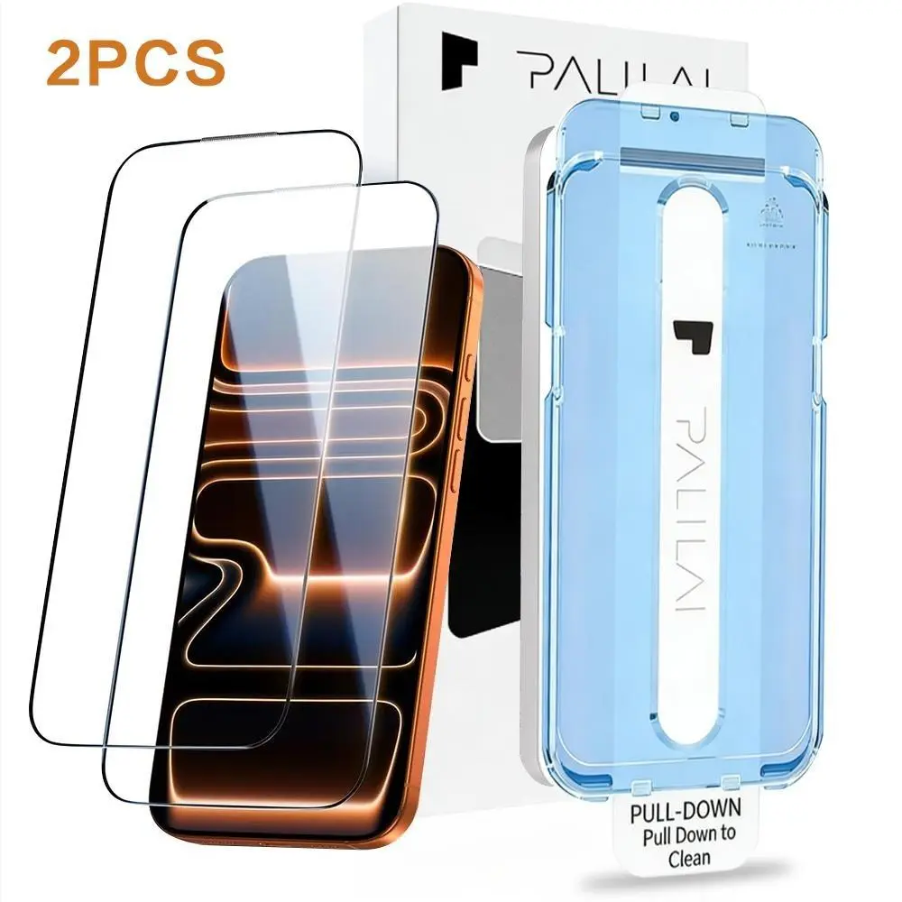 2-Pack HD Tempered Glass Screen Protectors for iPhone 18/17/16/15/14/13 Pro Max/Plus/Air/E | 9H Hardness, Scratch-Resistant, Bubble-Free Installation, Glossy Finish
