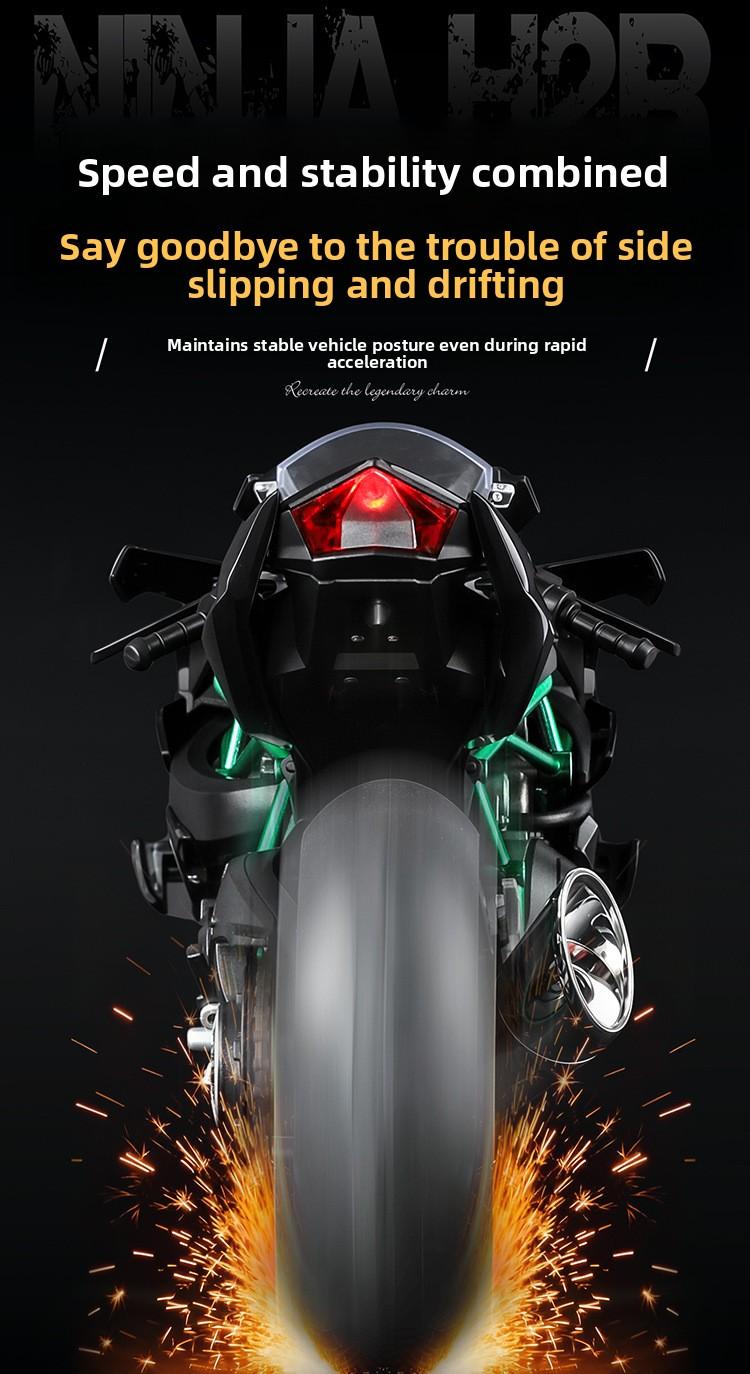 Dynamic 1:9 Scale Alloy Motorcycle Model, High Precision, Realistic Details, Exhaust Effect, Cool, Collectible Quality