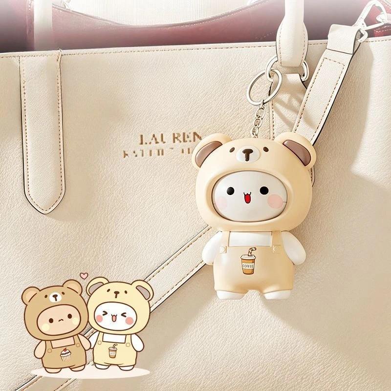 Original Bubu Dudu Change Face Figure Toy Keychain Pendant Doll Panda Bear Anime Figures Ornament Bag Decoration Gift