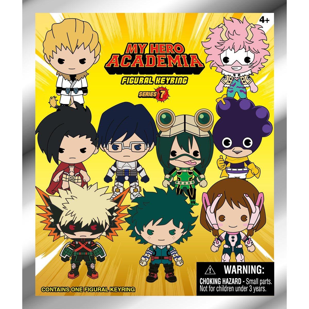 1PC MY HERO ACADEMIA Officially Licensed 3D Anime Character Series Mystery Bulk Bag Clip Keychain Keyring Random One Katsuki and Bakugo or Other Characters Anniversary Birthday Gifts