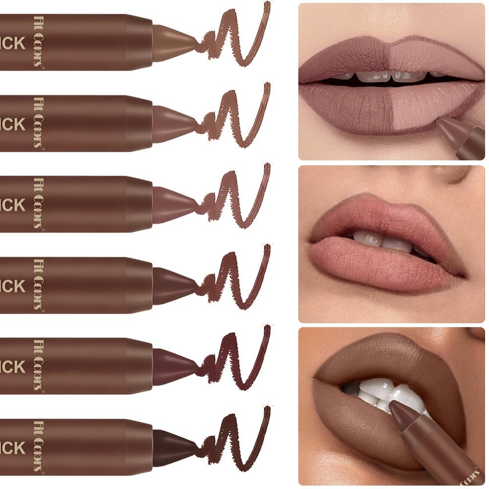 Fit Colors Matte Lip Liner Lip Bullet and Moisturizing Pearl Lip Oil Set Lip Combo, Natural Nude Glossy Lip Makeup, Long-Lasting Hydration Gift