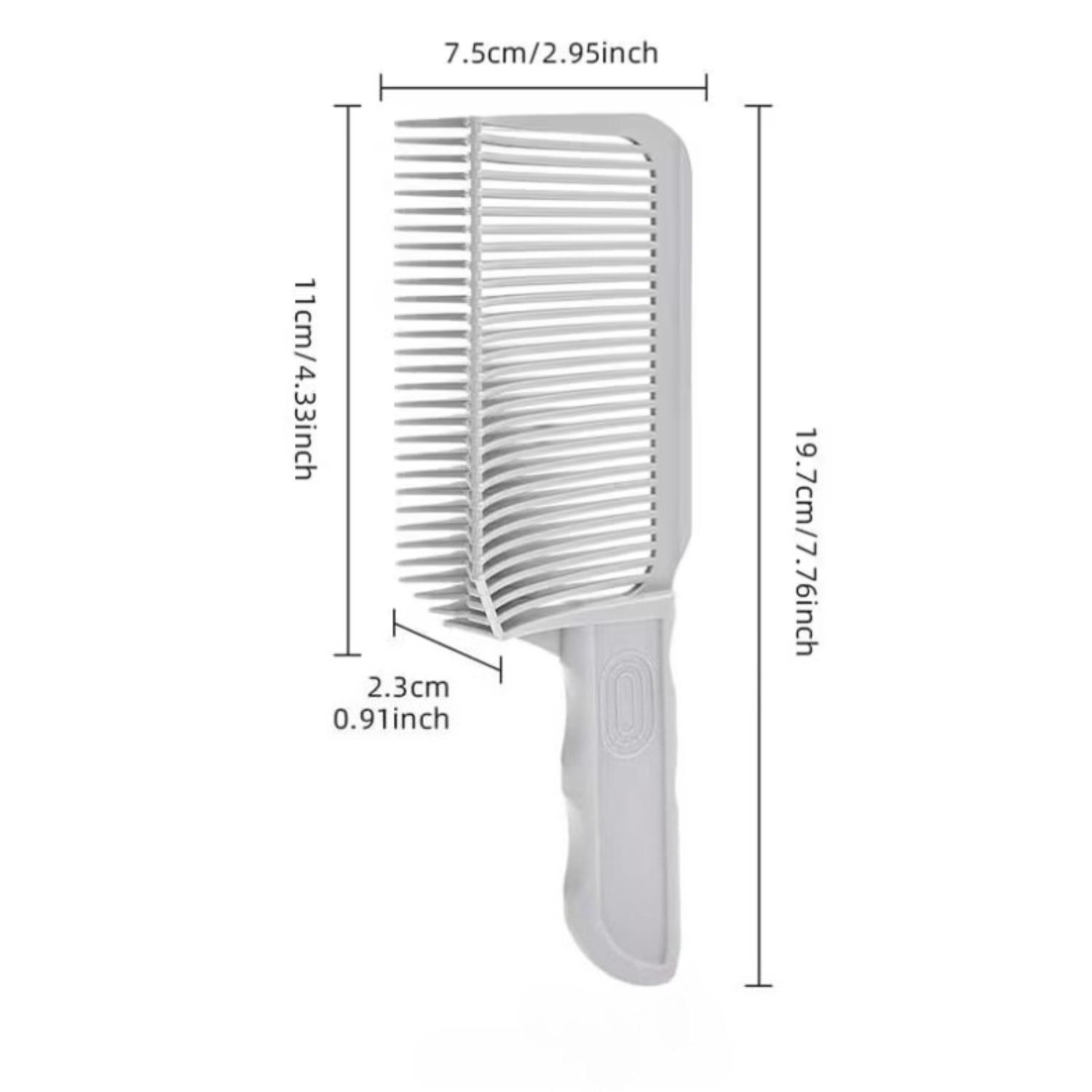 Professional Men's Hairdressing Comb, Long Handle Barber Dyeing Comb, Gradual Hair Cutting Tool, Flat Top Trimming Attachment