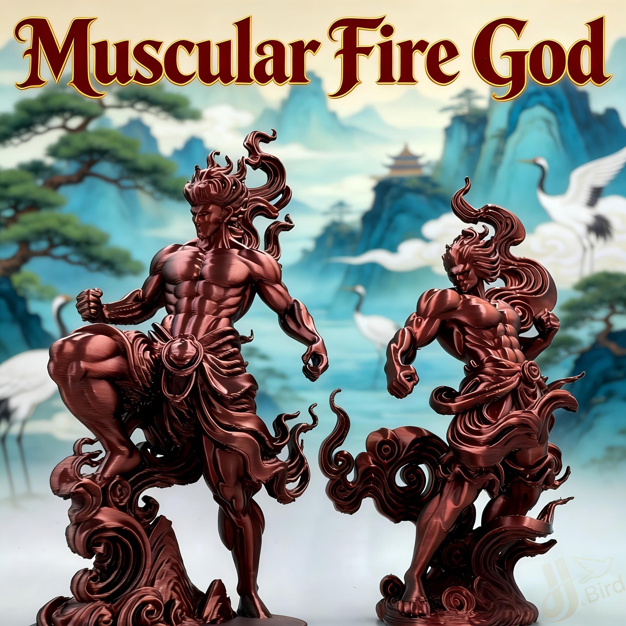 Gradient Muscle God Figurine, Holy Spirit Style Collectible Hand Model, Home Bookshelf Desktop Decoration, Creative Art Display