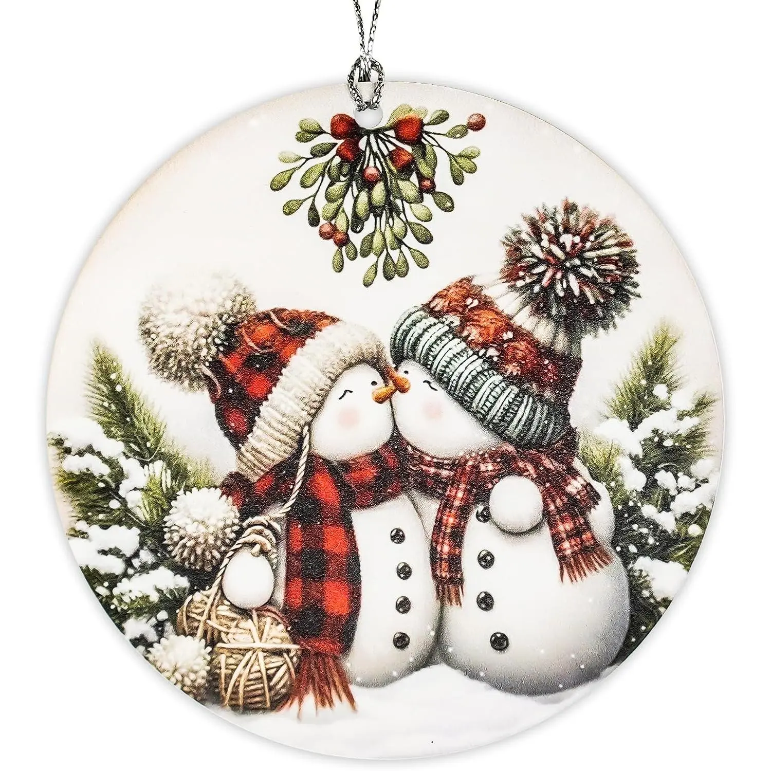 Couple Gifts for Christmas , Snowman Ornaments Holiday Decor, Snowman  for Men Women, Cute Cozy for Boyfriend or Girlfriend, Romantic Winter Ornament