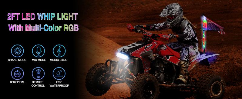 Nilight 1PC 2FTSpiral Led Whip w/Chasing/Dancing RF RemoteControlLightedAntenna Whips for Can-am ATV UTV RZR Polaris DuneBuggy 4-Wheeler Offroad Truck carcover car atmospheric interior car interior automotive lighting rgb lights luces de luces carlights Nilight 1PC 2FTSpiral Led Whip w/Chasing/Dancing RF RemoteControlLightedAntenna Whips for Can-am ATV UTV RZR Polaris DuneBuggy 4-Wheeler Offroad Truck carcover car atmospheric interior car interior automotive lighting rgb lights luces de luces carlights