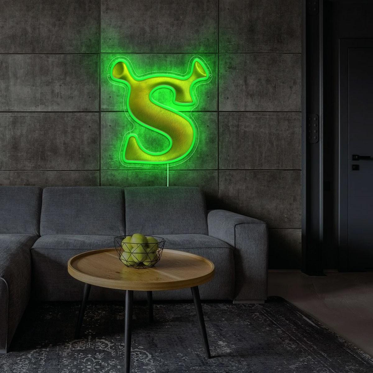 Backlit Letter S Neon Light Sign, Ideal for Shop Bar Cafe Decor, Create Trendy Vintage Cyberpunk Atmosphere, Indoor Decoration