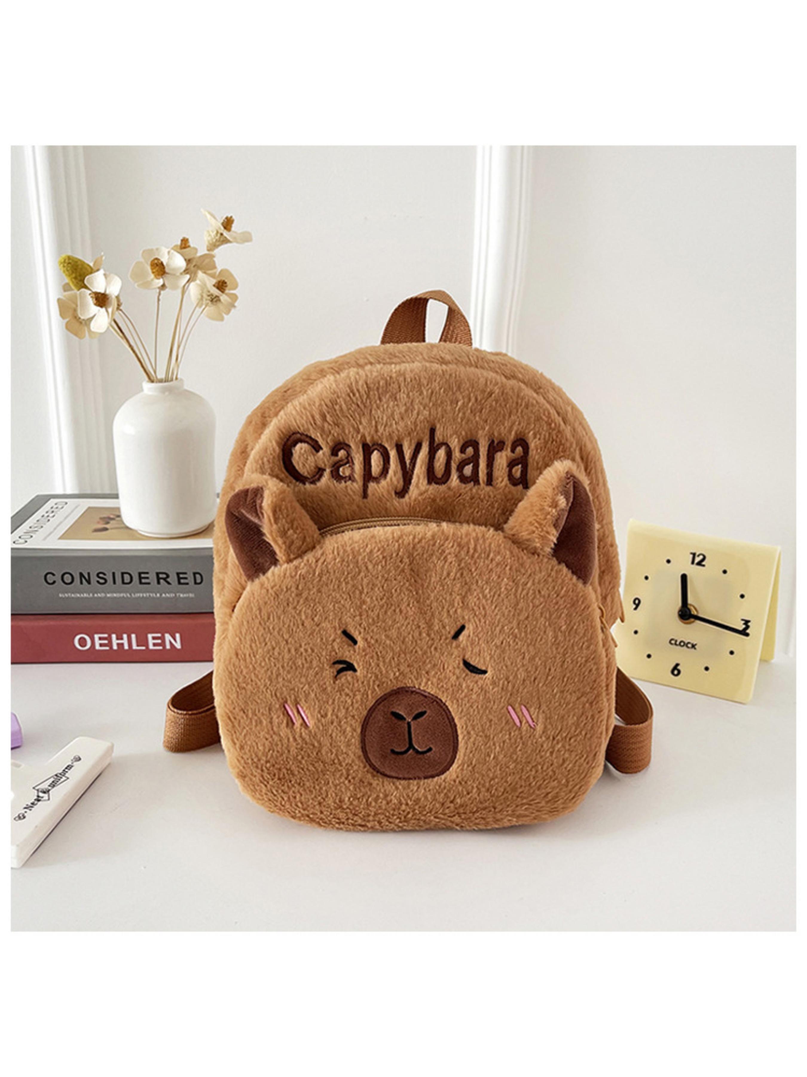 Cartoon Capybara Backpack, Plush Toy Backpack, Fun and Durable Design, Perfect Gift for Kids, Ideal for School and Playtime