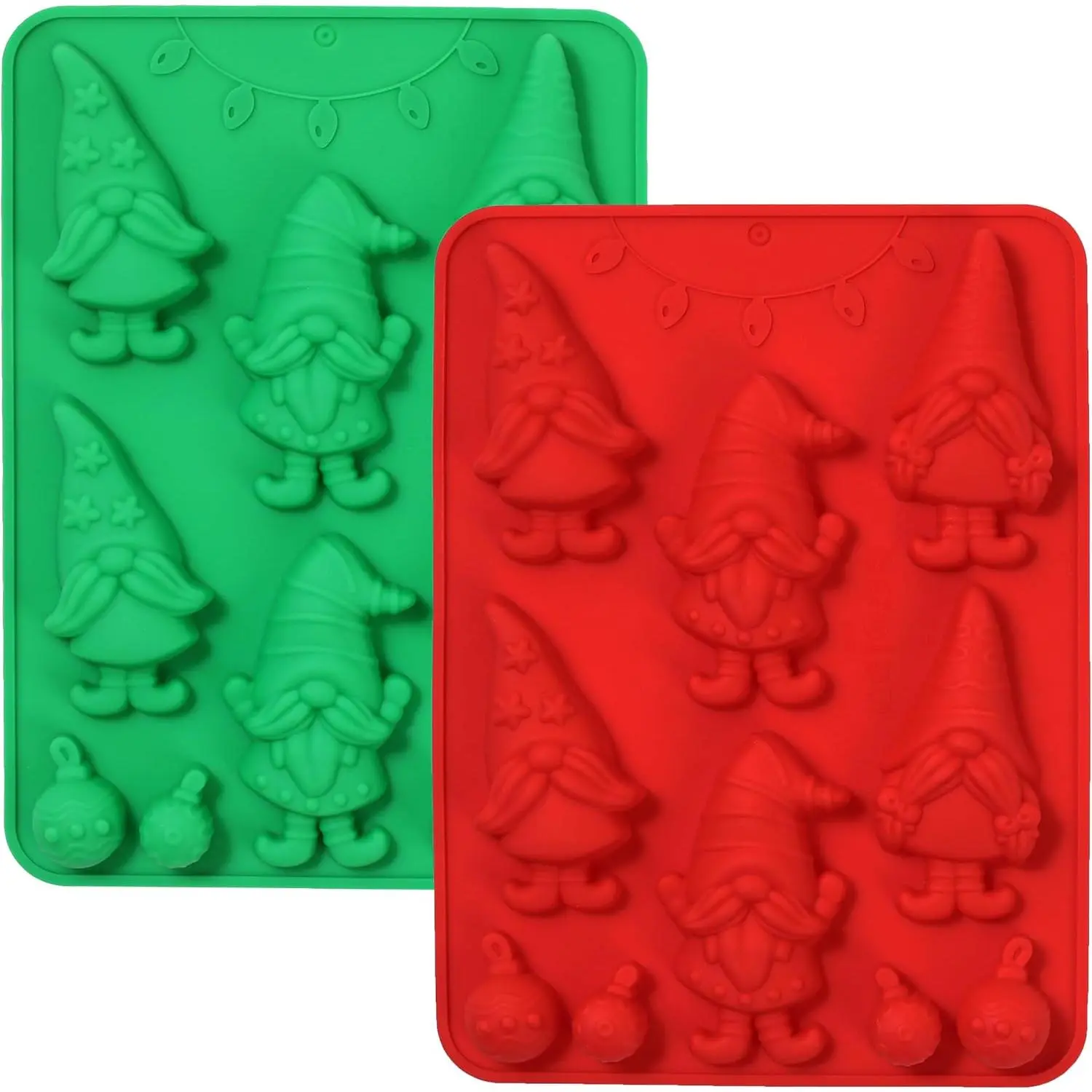 Christmas  Mold for Baking - 2 Pack Christmas Candy  Molds for  Soap, , Jello, Cake Cupcake Decoration, Candy and Candles