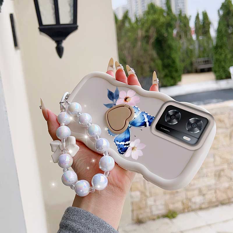 Durable For OnePlus Nord N20 SE/Nord 4/Nord CE4/Nord N300/Nord N30 SE/Nord CE 5G/Nord CE4 Lite/Nord N20 5G Cover Comfortable feel 3pcs( Beautiful butterfly  phone Case+Lanyard+Stand) Phone Case Suitable For OnePlus Nord 4 Featuring