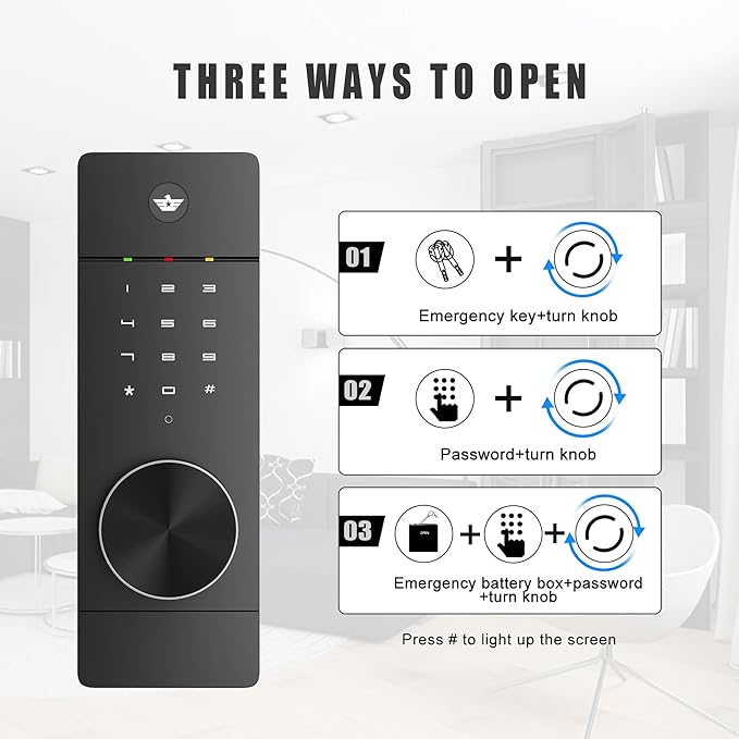 THOF,rapid access,pistol safe,2 ways to unlock,Passcode,key,Passwod Touch Panel In-Wall Safe,Hidden Wall Safe,Black and white,Avoid security risks