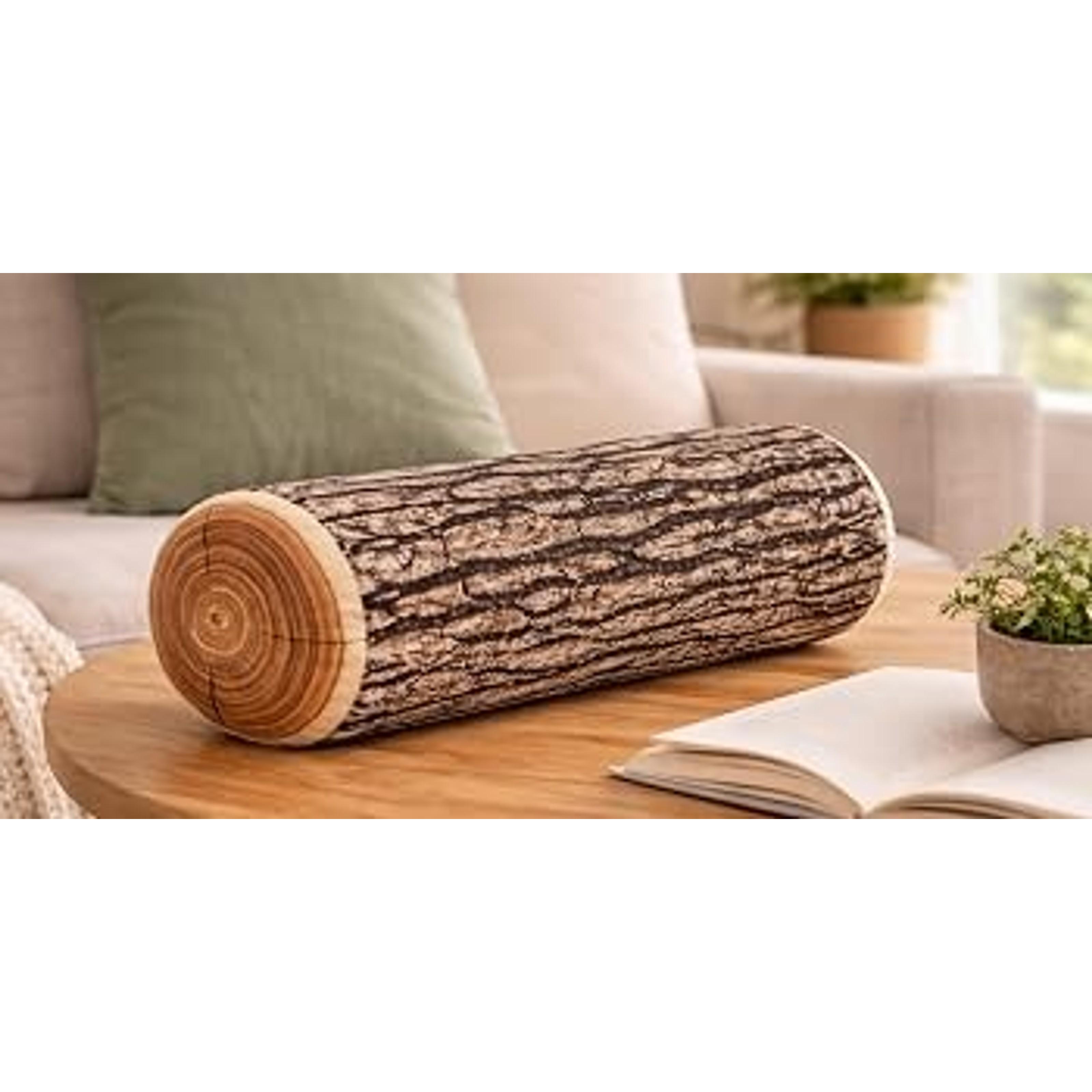 HYSEAS Decorative Round Throw Pillow, 3D Digital Print Comfortable Funny Cute Wood Log Pillow Cylinder Floor Cushion for Home, Couch, Sofa, Bedroom, Living Room Decor, Trunk HYSEAS Decorative Round Throw Pillow, 3D Digital Print Comfortable Funny Cute Wood Log Pillow Cylinder Floor Cushion for Home, Couch, Sofa, Bedroom, Living Room Decor, Trunk