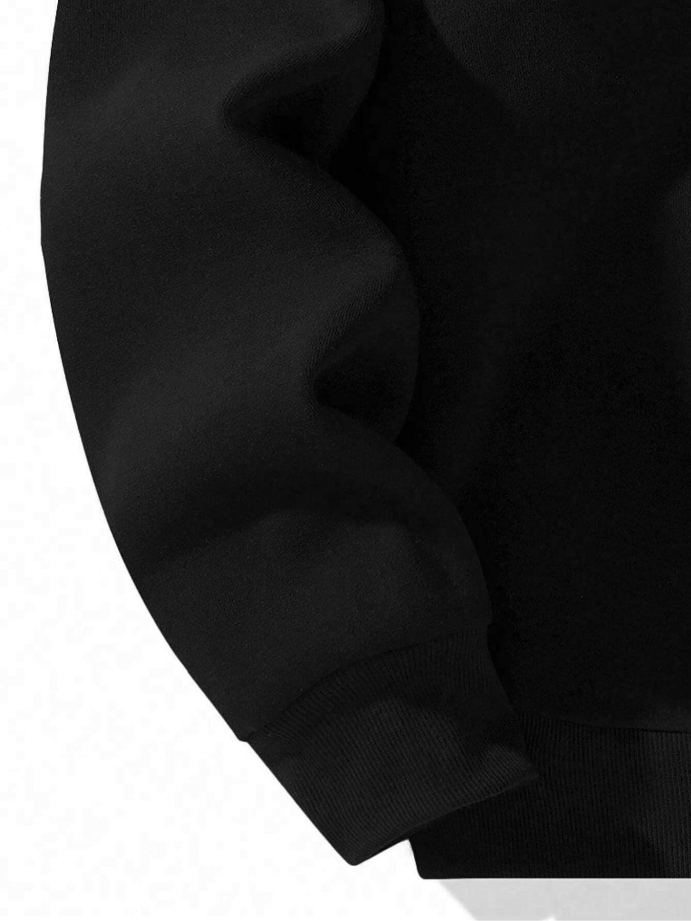 Men's Letter Print Zip Up Hoodie, Regular Fit Casual Long Sleeve Graphic Hooded Sweatshirt for Fall & Winter, Men's Top for Daily Wear, Casual Sports Hoodie, Hoodie Print Hoodies