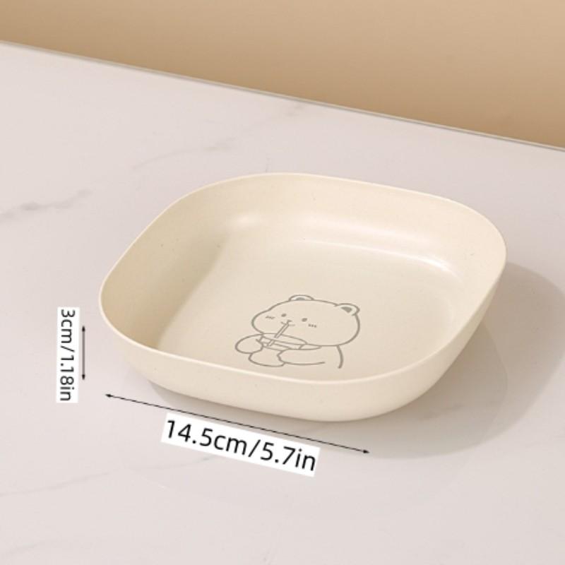 Tapioca Bear Storage Tray, Cute Cartoon Design Organizer Plate, Perfect for Snacks & Desserts, Ideal Gift for Kids & Adults
