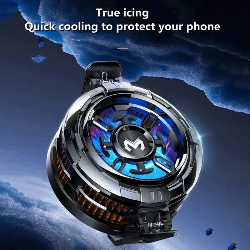 Universal Magnetic USB Mobile Phone Cooling Fan Case with Cable - Compact CX08 Back Clip Radiator, Charging Function, Ice Cool Heat Sink for PUBG Gaming Smartphones