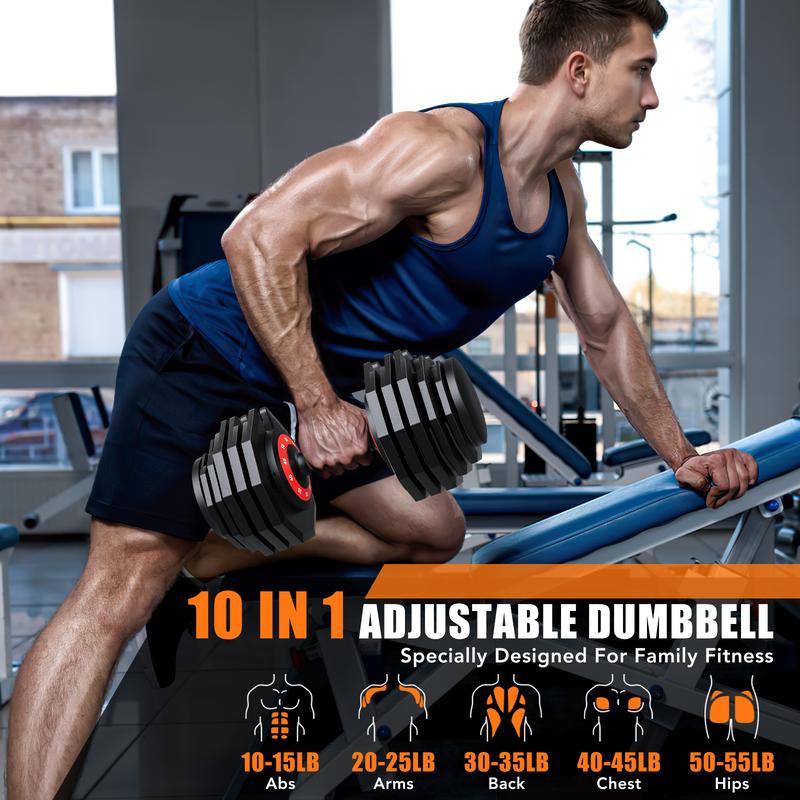 Bearbro 55lb/80lb Adjustable Dumbbells, 1-Sec Adjustable Weights Dumbbells , 5 in 1 Free Dumbbell with Anti-Slip Texture Handle, Weight Set For Home Gym Suit both Men and Women,dealsforyoudays Bearbro 55lb/80lb Adjustable Dumbbells, 1-Sec Adjustable Weights Dumbbells , 5 in 1 Free Dumbbell with Anti-Slip Texture Handle, Weight Set For Home Gym Suit both Men and Women,dealsforyoudays
