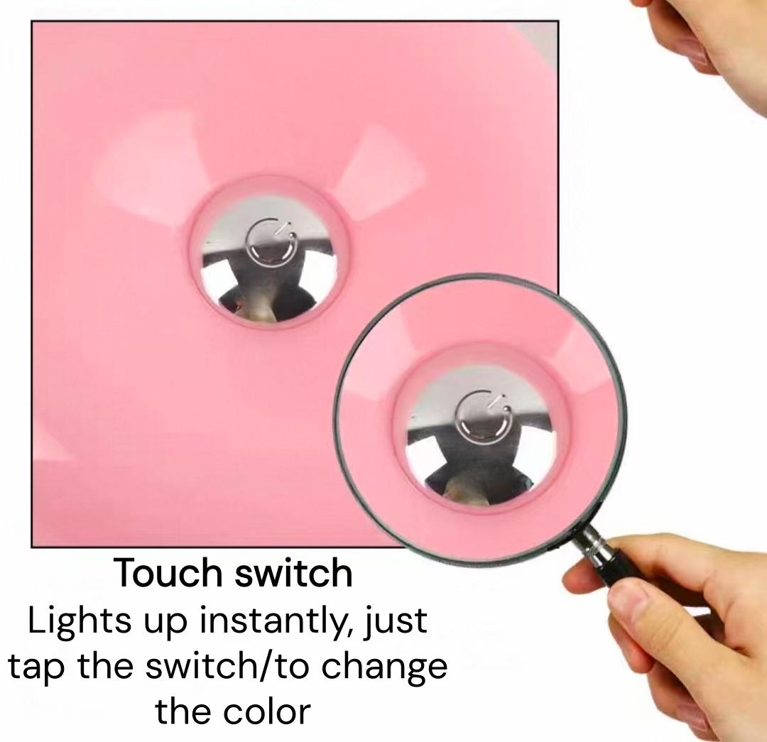 Modern High-Leg Donut Table Lamp, LED Bedside Desk Light, USB Rechargeable Touch Switch, Three-Tone Dimmable Ambient Light, Durable Plastic Shade