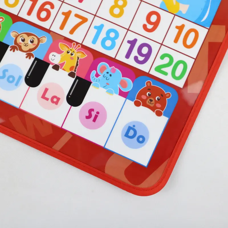 Product Introduction of Bilingual Talking Wall Chart for Kids – English & Spanish Learning Poster with Songs, ABCs, Numbers, Animal words & Piano – Interactive Educational Toy for Toddlers 1-6 – No Screen, Battery Powered classroom use Alphabet Preschool 23