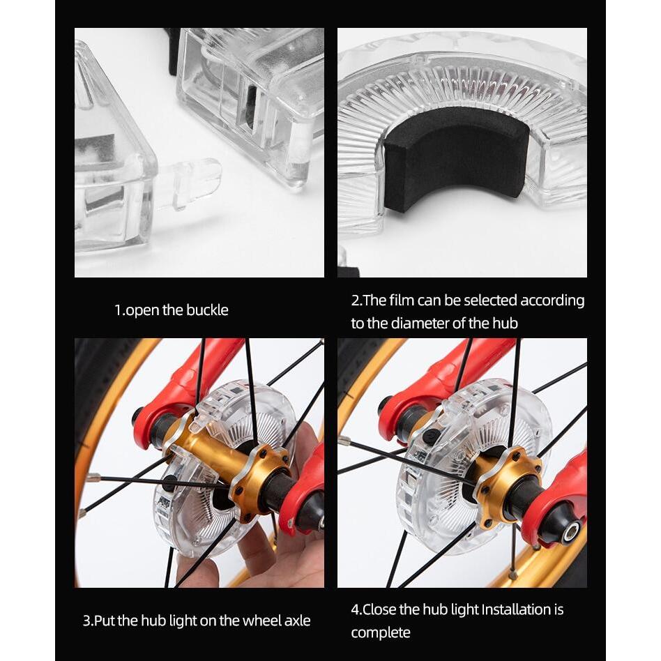 ROCKBROS Bicycle Wheel Hub Light Waterproof Smart 12 LED Colorful Flash Light Safety Warning Fit Balance MTB/Road bikes ROCKBROS Bicycle Wheel Hub Light Waterproof Smart 12 LED Colorful Flash Light Safety Warning Fit Balance MTB/Road bikes