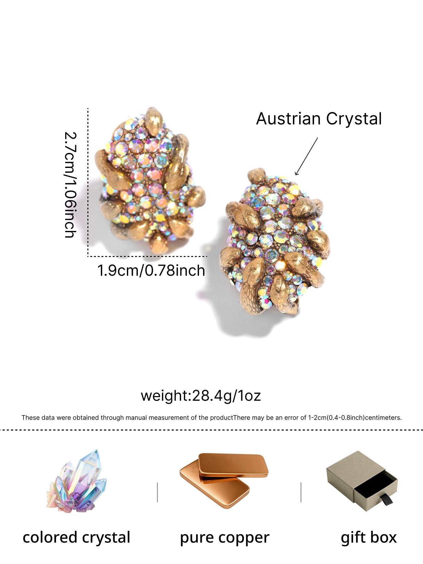 1 pair of retro and fashionable geometric earrings, suitable for daily commuting, vacation and dating, and also a surprising and exquisite small gift.