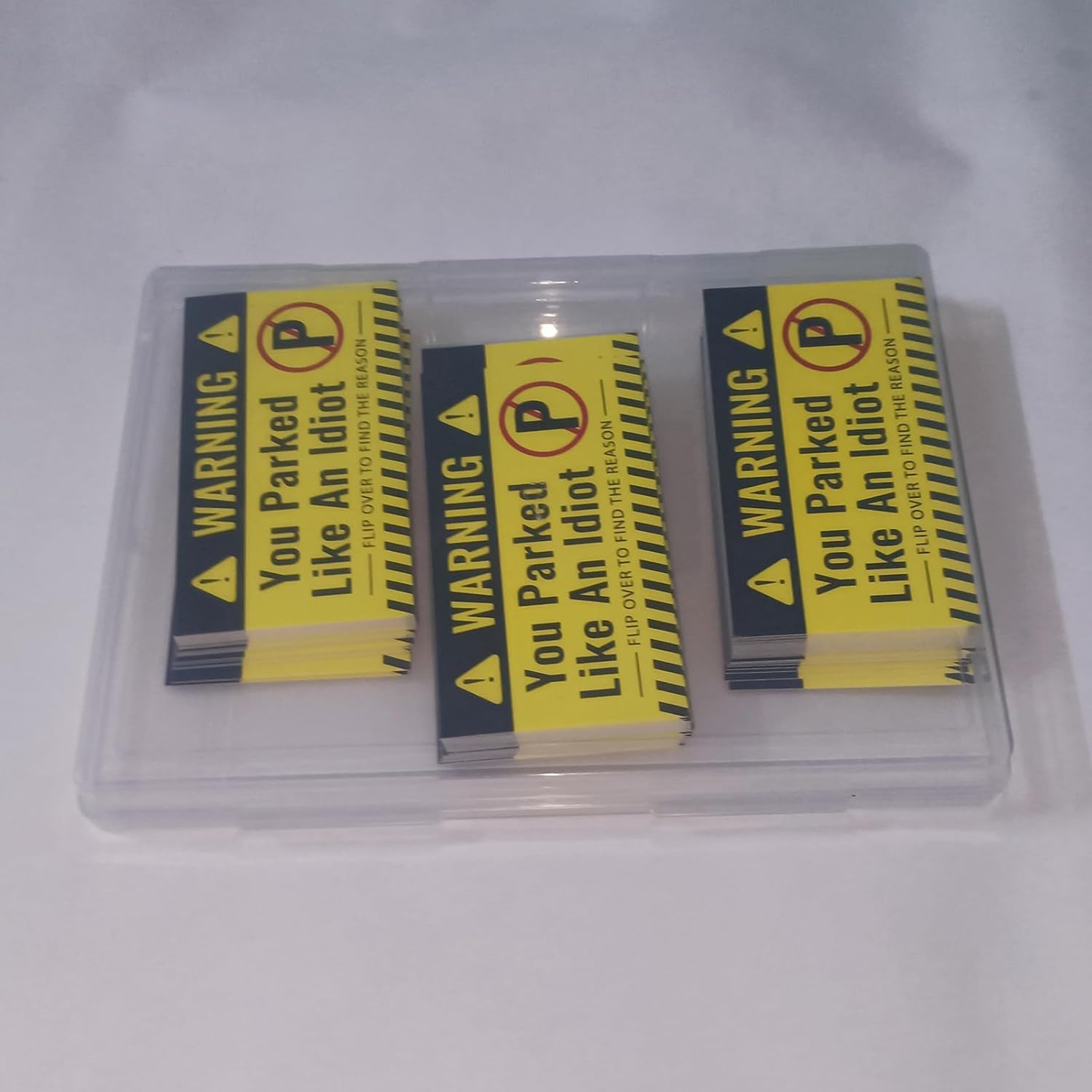 Bad Parking Cards - 100 count You Parked Like an Idiot Cards 3.5"x2" Funny Parking Violation Tickets for Bad Driver Learn to Park