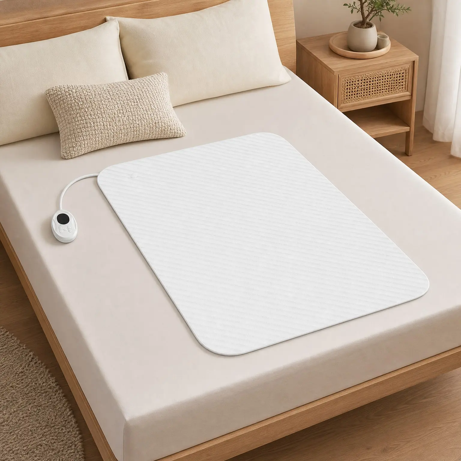 Waterproof Heated Mattress Pad, Mini Twin Electric Bed Warmer ETL Certified with Memory Function, 9 Heat Settings, 1-12 Hours Auto Off, Deep Pocket, Machine Washable, White 31" x 55"Gift