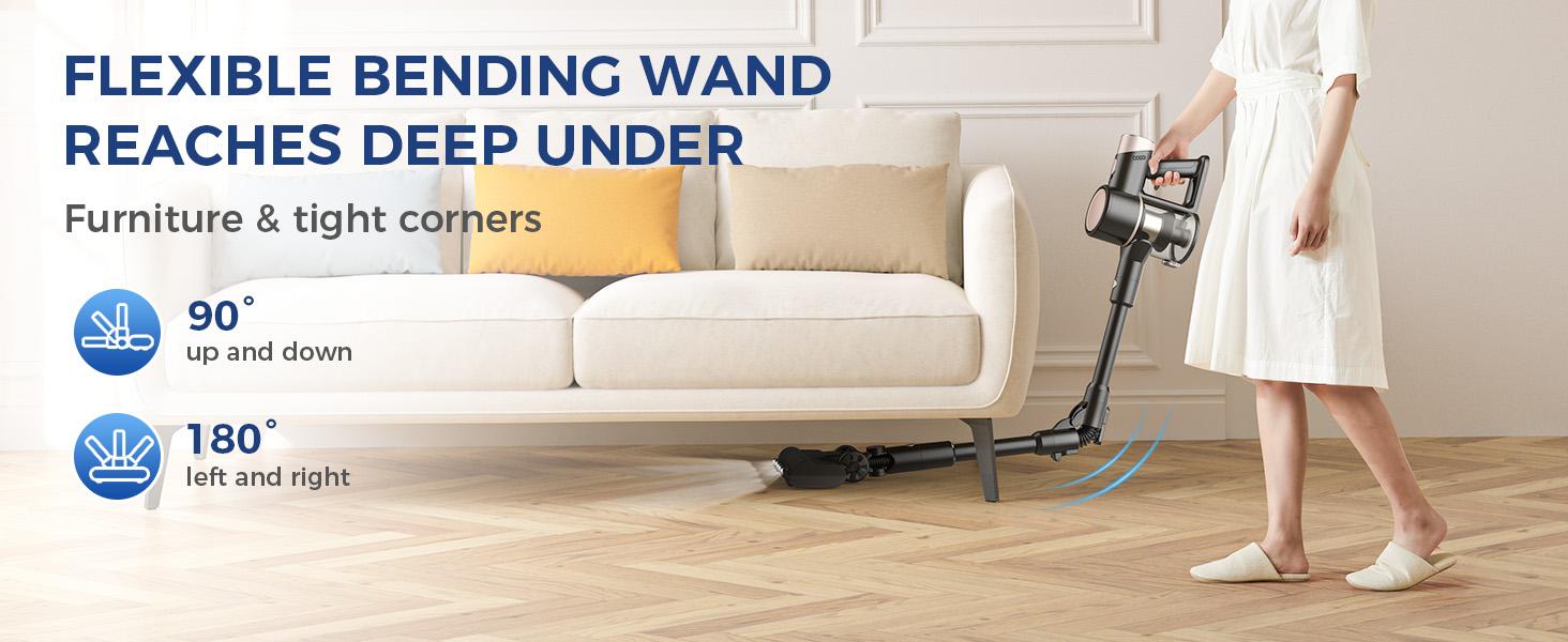 Kissair 2.7lb Lightweight Cordless Handheld Vacuum Cleaner – 90° Bendable Long Tube, 180° Rotatable Brush Head, 2-Speed Suction (15Kpa/29Kpa Max), 2200mAh Battery, 40Min Runtime, 8-in-1 Multi-Function for Pet Hair&Mite Removal, Suitable for Home&Car Use Kissair 2.7lb Lightweight Cordless Handheld Vacuum Cleaner – 90° Bendable Long Tube, 180° Rotatable Brush Head, 2-Speed Suction (15Kpa/29Kpa Max), 2200mAh Battery, 40Min Runtime, 8-in-1 Multi-Function for Pet Hair&Mite Removal, Suitable for Home&Car Use