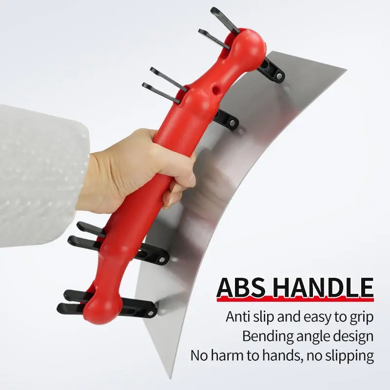 Adjustable Arc Stainless Steel Mud Knife, Ideal for Indoor and Outdoor Renovation, Even Plaster Application, Adjustable Angles, Easy to Use, Tools
