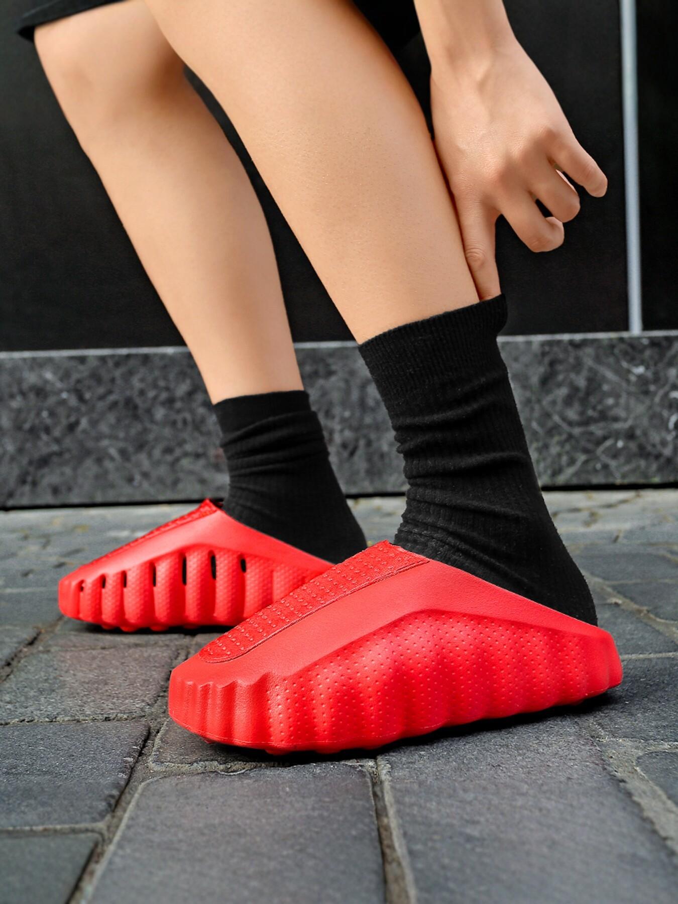 Men's Trendy Outdoor Sports Sandals, Unisex Massage Beads Design, Height Boost Anti-Slip, Fashionable Home Gym Shoes