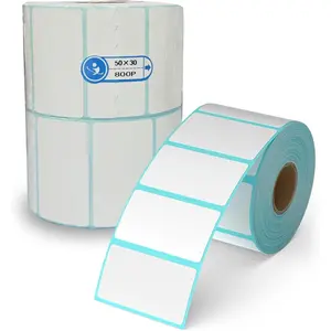 White Thermal Labels Per Roll 4 Rolls Blank Removable Self Adhesive Barcode Stickers Compatible with Zebra Gprinter Printers for Home Office Use