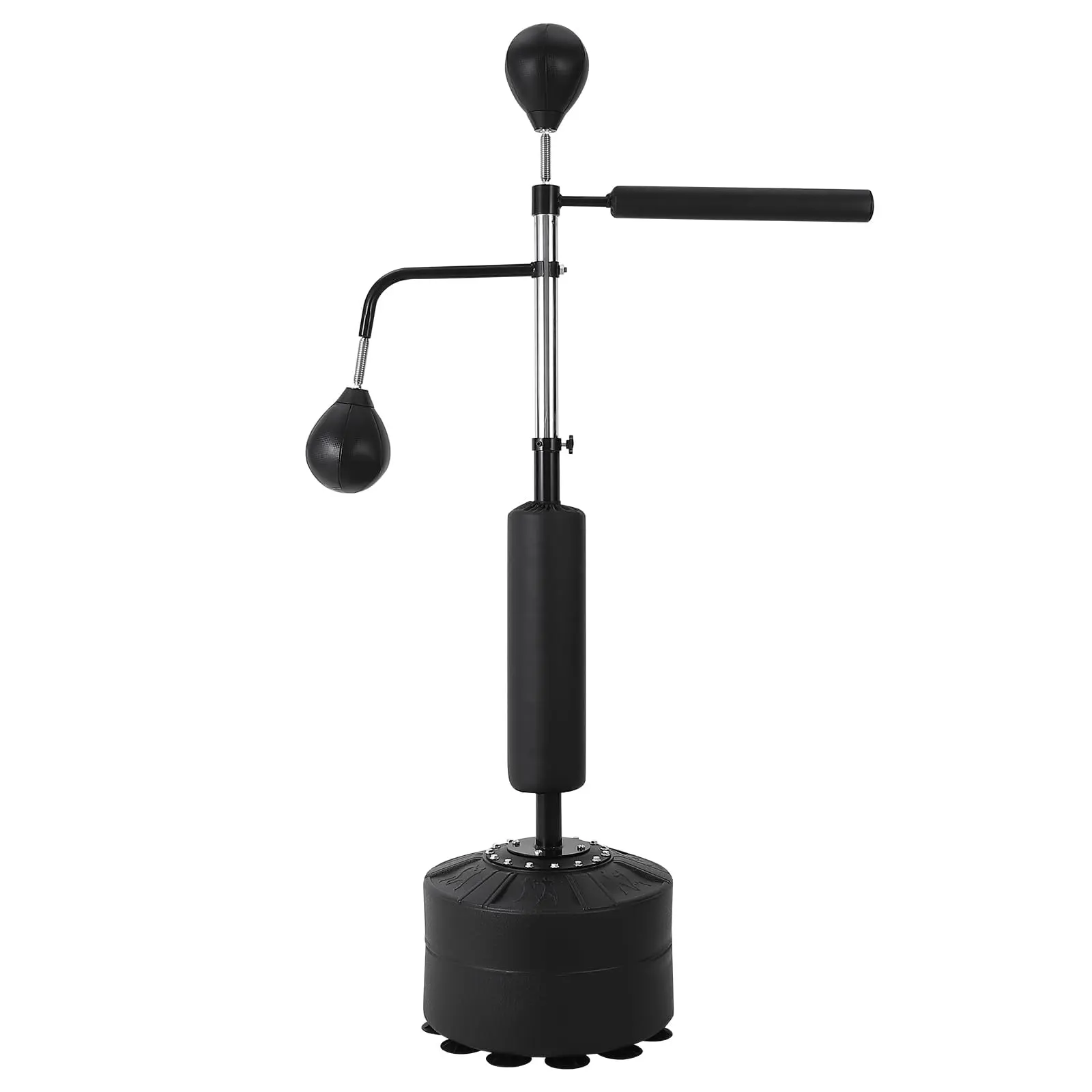 Garvee Boxing Speed Trainer with 360° Spinning Bar, Reflex Speed Balls, Gloves, and Fillable Base - Adjustable Height Freestanding Punching Bag Stand for Teens and Adults Boxing Training