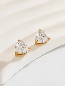 2026 Zircon Earrings, 18K Gold Plated Titanium Steel Stud Earrings for Women&Men, Fashion Versatile Jewelry, Fade-Resistant, Multiple Styles, Ideal Gift