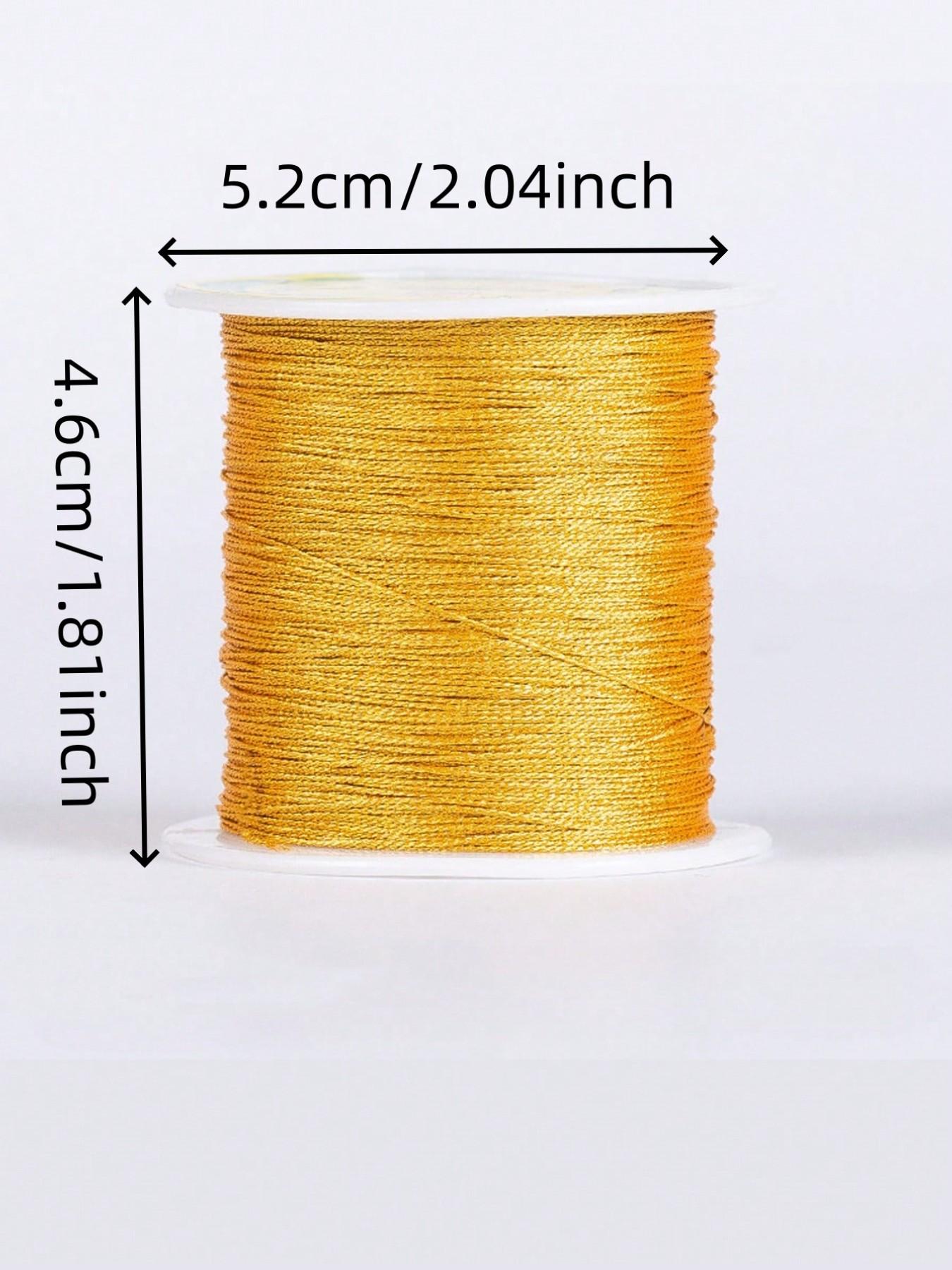 Gold/Silver Thread Macrame Cord Rope Braided String For Bracelet Necklace DIY Tassels Beading Shamballa String Jewelry Making