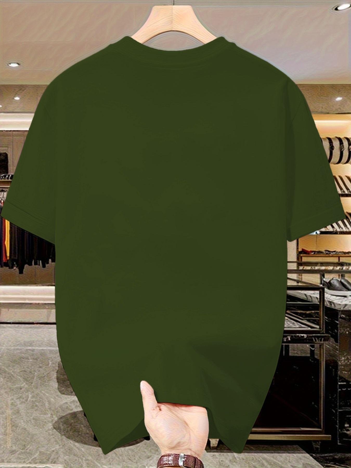 Men's Casual Short Sleeve T-Shirt, Bold Letter Print Street Style, Summer Cotton Top, Slim-Fitting, Trendy and Versatile